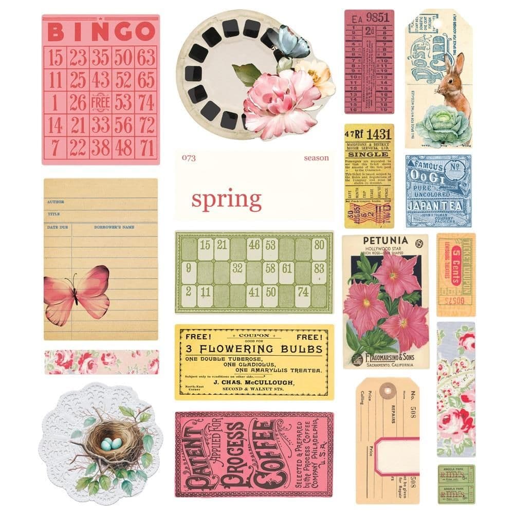 Simple Stories Ephemera - Simple Vintage Spring Garden