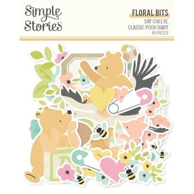 Simple Stories Floral Bits - Say Cheese Classic Pooh Baby