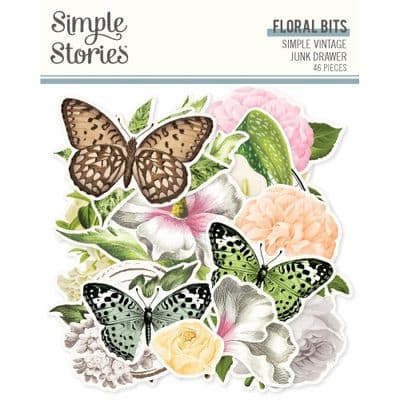 Simple Stories Floral Bits - Simple Vintage Junk Drawer