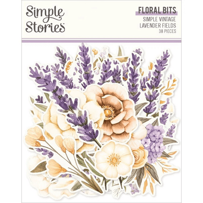 Simple Stories Floral Bits - Simple Vintage Lavender Fields