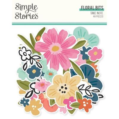 Simple Stories Floral Bits - Take Note