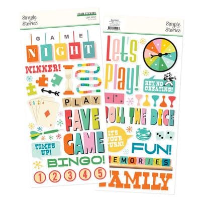 Simple Stories - Foam Stickers - Game Night