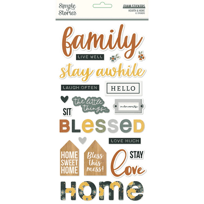 Simple Stories - Foam Stickers - Hearth and Home