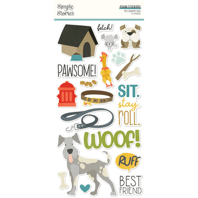 Simple Stories - Foam Stickers - Pet Shoppe Dog