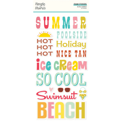 Simple Stories - Foam Stickers - Retro Summer