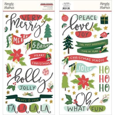 Simple Stories - Foam Stickers - Santa's Village
