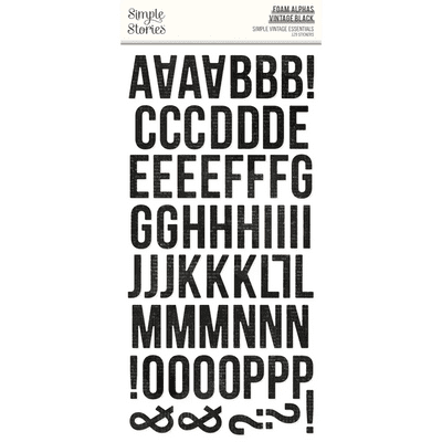 Simple Stories - Foam Stickers - Simple Vintage Essentials Alpha Black