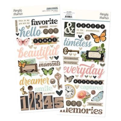 Simple Stories - Foam Stickers - Simple Vintage Junk Drawer