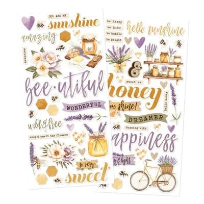 Simple Stories - Foam Stickers - Simple Vintage Lavender Fields