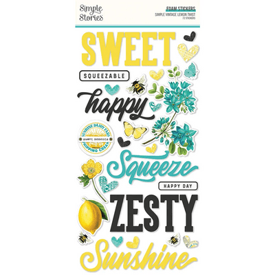 Simple Stories - Foam Stickers - Simple Vintage Lemon Twist