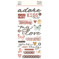 Simple Stories - Foam Stickers - Simple Vintage Love Story
