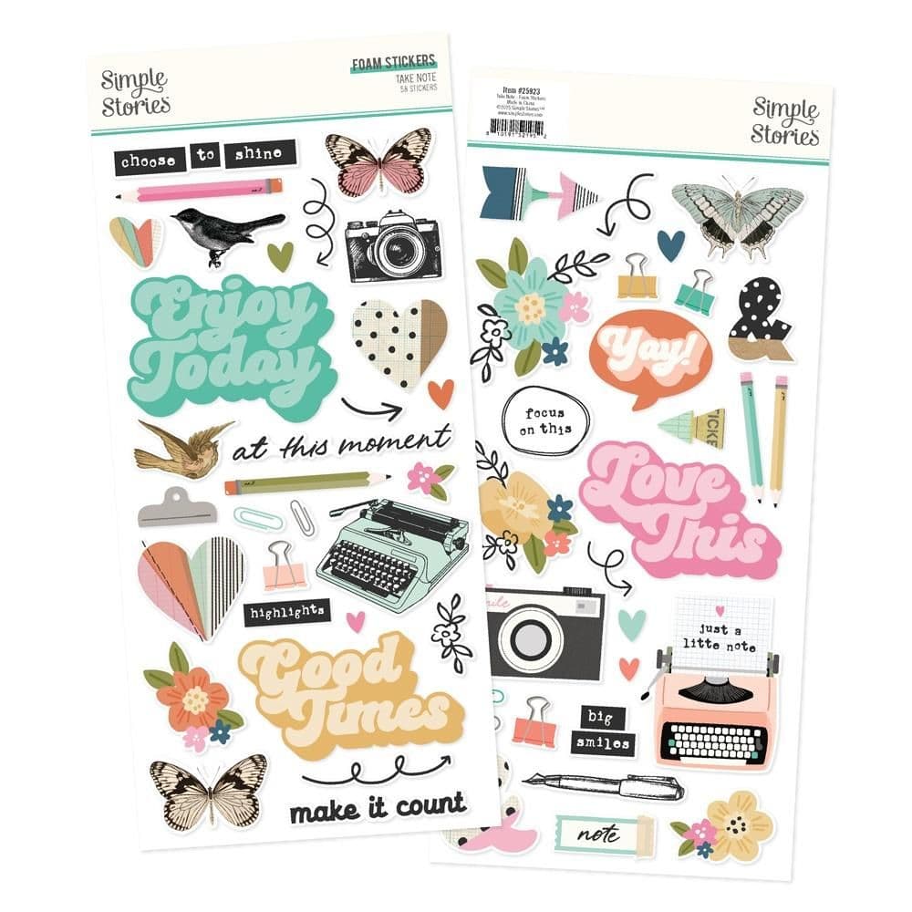 Very Simple Sticker Simple Stories - Foam Stickers - Take Note