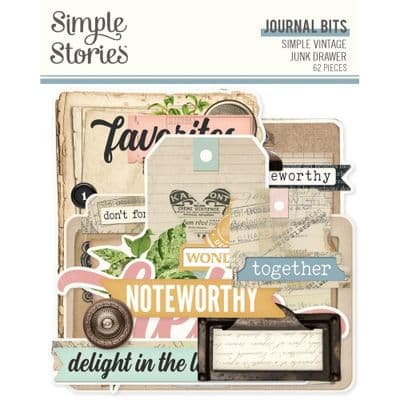 Simple Stories Journal Bits - Simple Vintage Junk Drawer