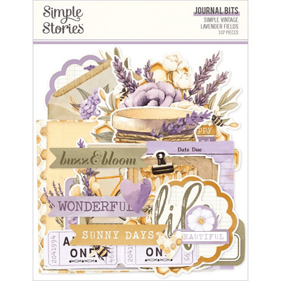 Simple Stories Journal Bits - Simple Vintage Lavender Fields