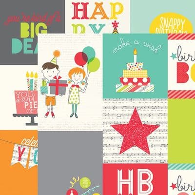 Simple Stories - Let's Party - 4x4 & 4x6 Vertical Elements 12x12 Paper