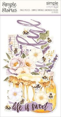 Simple Stories Page Pieces - Simple Vintage Lavender Fields