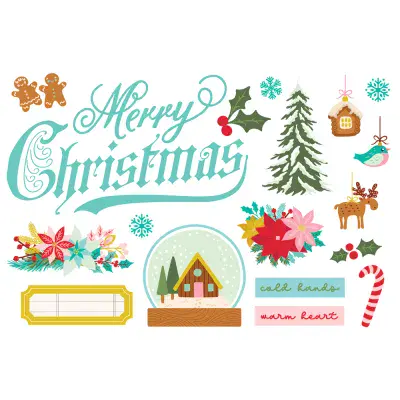 Simple Stories Page Pieces - Snow Pine Lodge