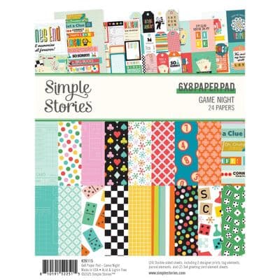 Simple Stories Paper Pad 6x8 - Game Night