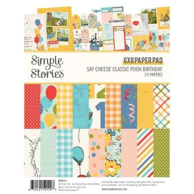 Simple Stories Paper Pad 6x8 - Say Cheese Classic Pooh Birthday