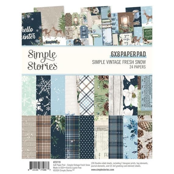 Simple Stories Paper Pad 6x8 - Simple Vintage Fresh Snow