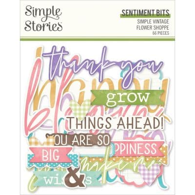Simple Stories Sentiment Bits - Simple Vintage Flower Shoppe