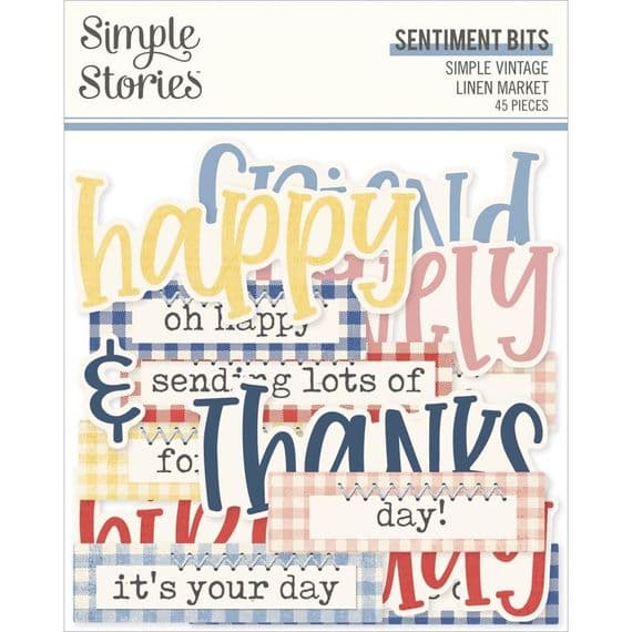 Simple Stories Sentiment Bits - Simple Vintage Linen Market