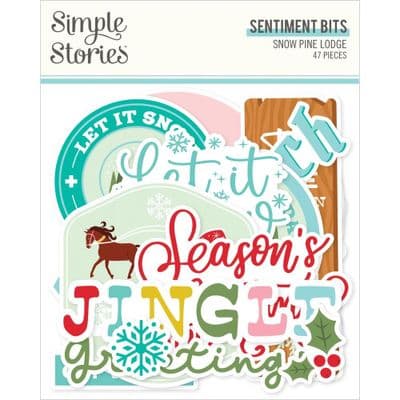 Simple Stories Sentiment Bits - Snow Pine Lodge