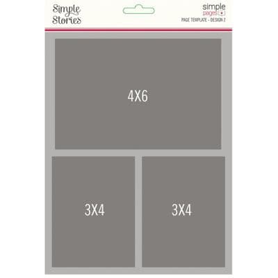 Simple Stories Simple Pages Page Template - Design 2 - 4x6 and 3x4