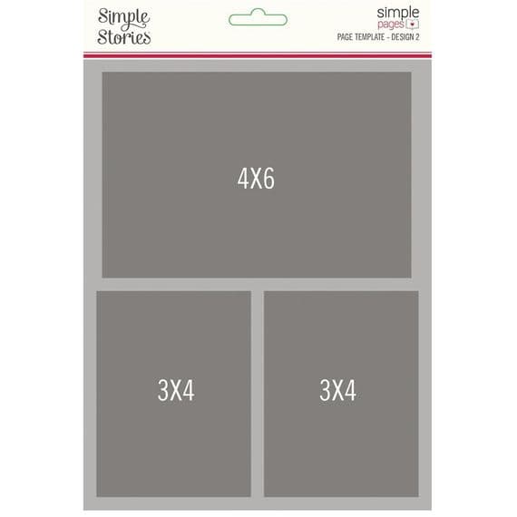 Simple Stories Simple Pages Page Template - Design 2 - 4x6 and 3x4