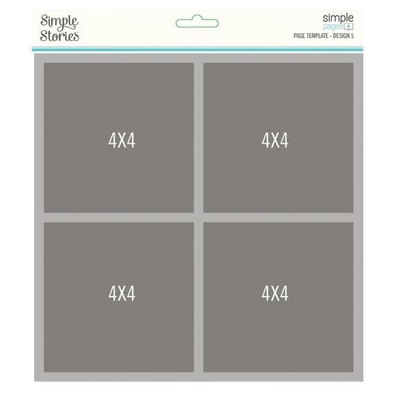 Simple Stories Simple Pages Page Template - Design 5 - 4x4
