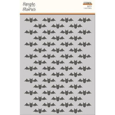 Simple Stories Stencil - FaBOOlous Batty