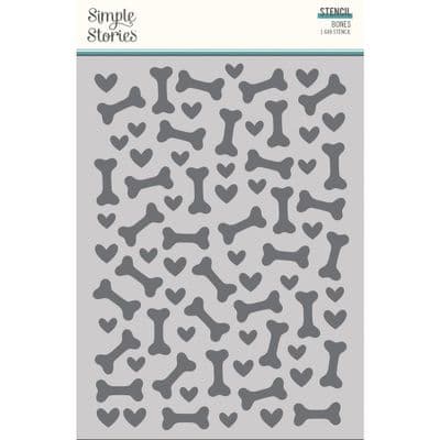 Simple Stories Stencil - Pet Shoppe Dog Bones