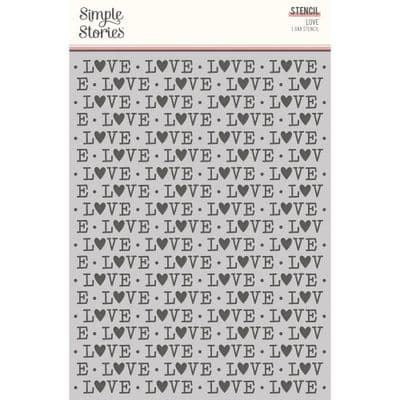 Simple Stories Stencil - Simple Vintage Love Story
