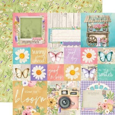 Simple Stories - Vintage Flower Shoppe - 2x2/4x4 12x12  Paper
