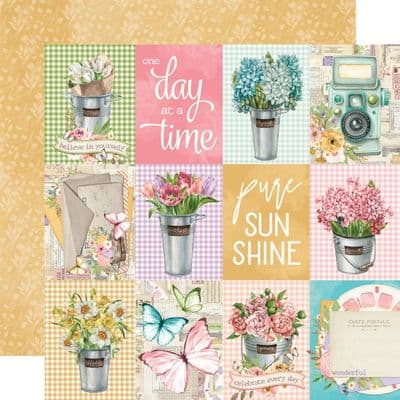 Simple Stories - Vintage Flower Shoppe - 3x4 Elements 12x12  Paper