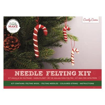 Simply Make Needle Felting Kit - Candy Canes