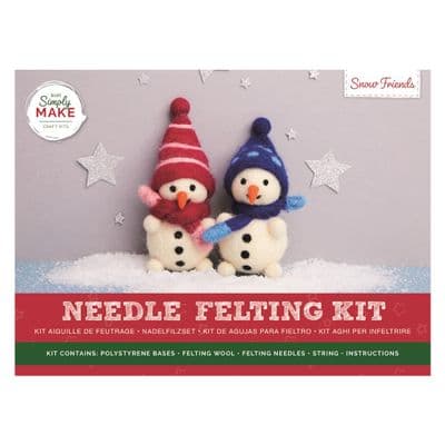 Simply Make Needle Felting Kit - Snow Friends
