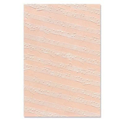 Sizzix 3-D Textured Impressions Embossing Folder - Musical Notes