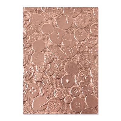 Sizzix 3-D Textured Impressions Embossing Folder - Vintage Buttons Eileen Hull