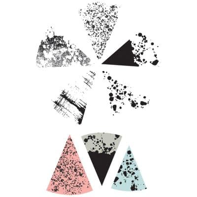 Sizzix - A5 Clear Stamp Set w. Framelits Die - Build-a-Burst Painterly by 49 and Market