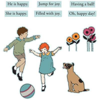 Sizzix - A5 Clear Stamp Set w. Framelits Die - Play Time by 49 and Market