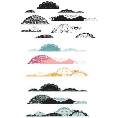 Sizzix - Clear Stamps w. Framelits - Doily Edgers by 49 and Market