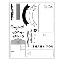 Sizzix - Clear Stamps w. Framelits - Tag It by 49 and Market