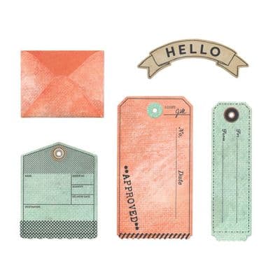 Sizzix - Clear Stamps w. Framelits - Tag It by 49 and Market