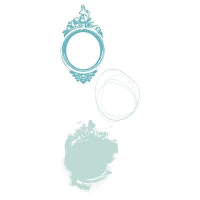 Sizzix - Layered Clear Stamps Set 3pk - Artsy Regal Frame by 49 and Market