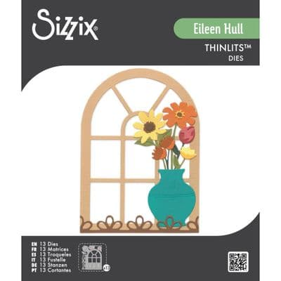 Sizzix - Thinlits Die Set 13pk - Windowsill Flowers And Vase by Eileen Hull