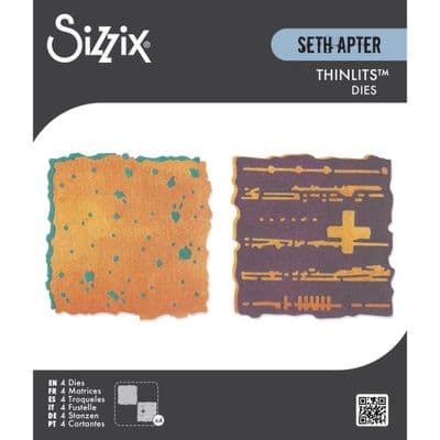 Sizzix Thinlits Die Set 4pk - Paper Cutz #1 by Seth Apter