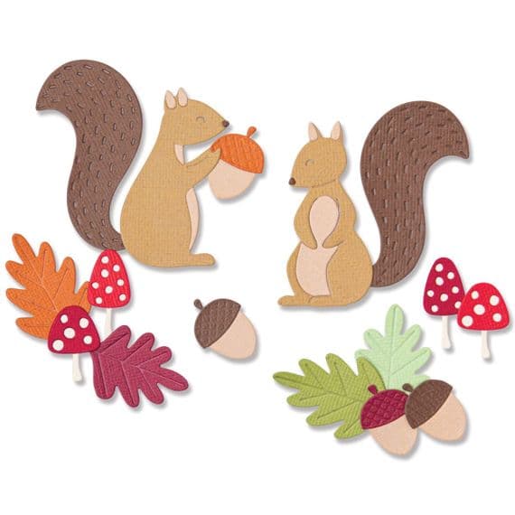 Sizzix - Thinlits Die Set 8pk - Harvest Squirrels