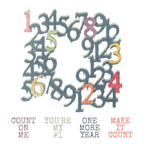 Sizzix Thinlits Die Set w Stamps - Recount by Seth Apter