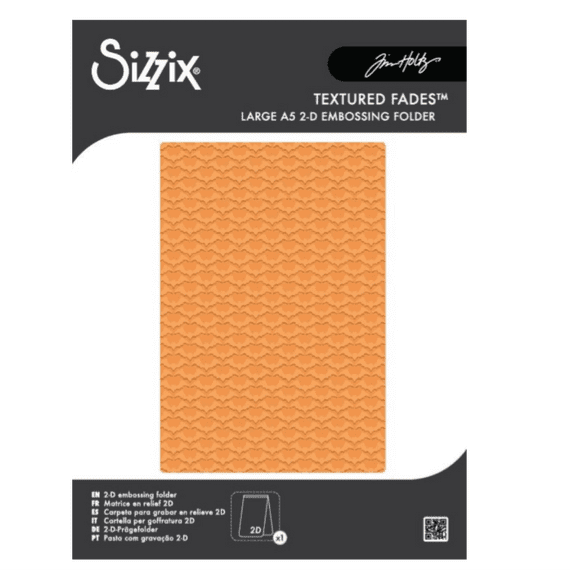 Sizzix Tim Holtz 2-D Texture Fades Embossing Folder A5 - Vault Batground